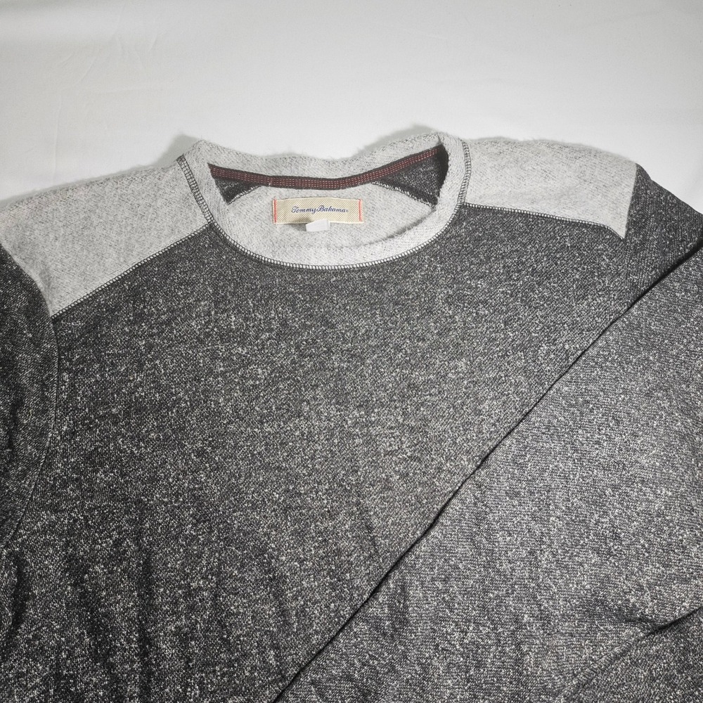Tommy Bahama Mens XL Charcoal Gray Heathered Crew Neck Sweatshirt 229901DC